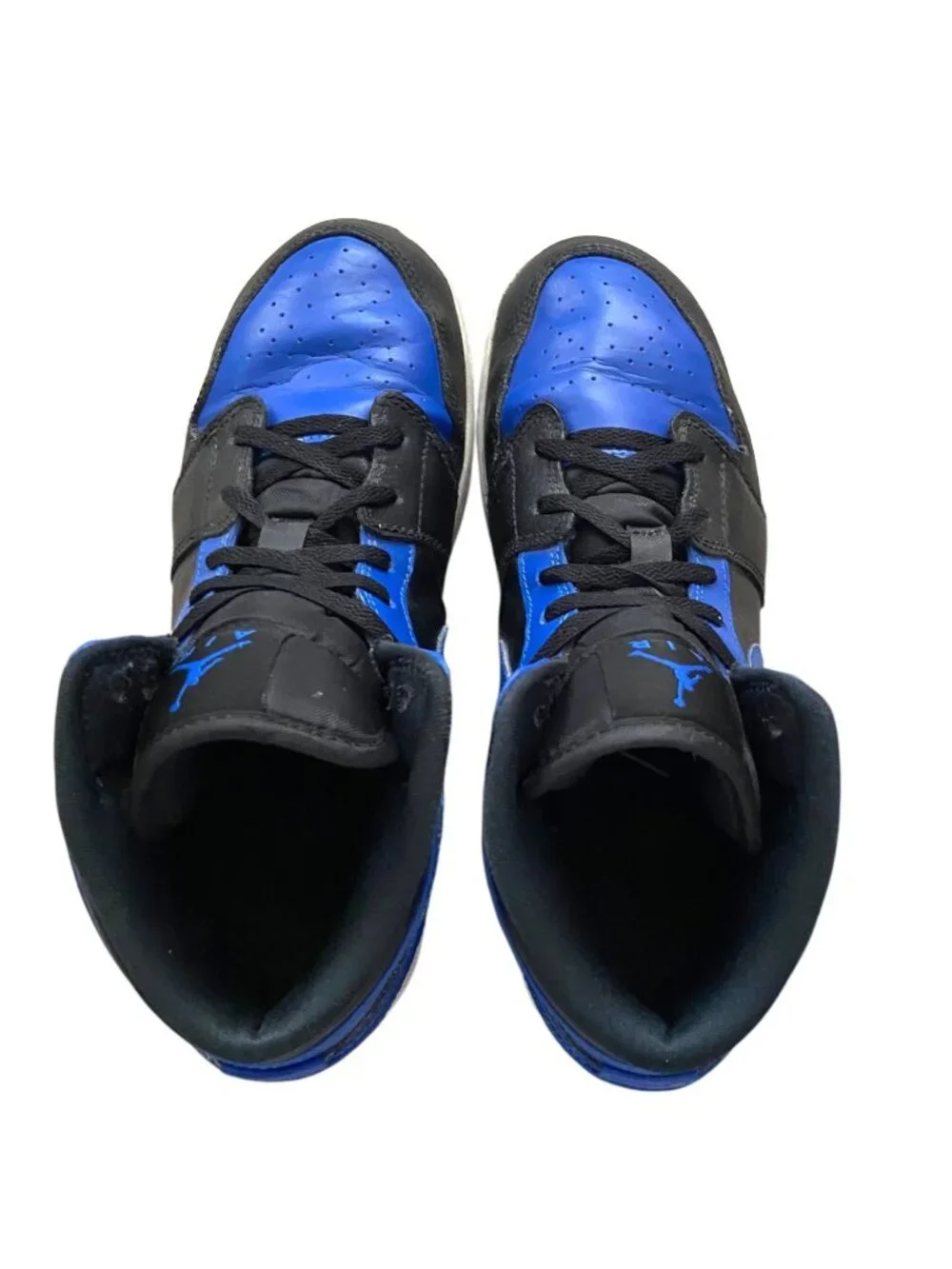 Nike Boys Air Jordan 1 Mid Hyper Royal Sneakers Blue Size 6.5 Retro Streetwear